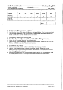 Berufs-/Fachmittelschulen Olten 1 Solothurn Fach: Mathematik