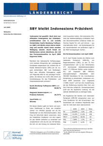 SBY bleibt Indonesiens Präsident - Konrad-Adenauer