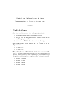 Ferienkurs Elektrodynamik 2010
