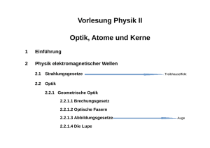 Vorlesung Physik II Optik, Atome und Kerne