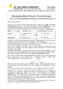 Infoblatt zur Einzel-Psychotherapie