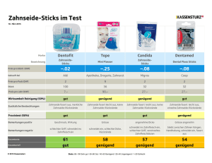 Tabelle Dental-Sticks PDF