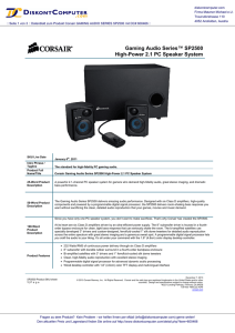 Gaming Audio Series™ SP2500 High-Power 2.1