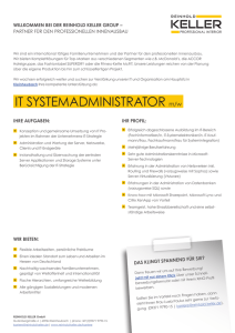 IT SYSTEMADMINISTRATOR m/w