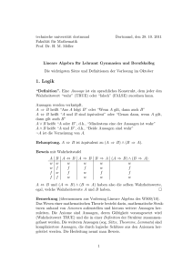 1. Logik - Mathematik, TU Dortmund
