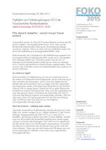Pressetext als pdf - FBA Frauenärztliche BundesAkademie GmbH