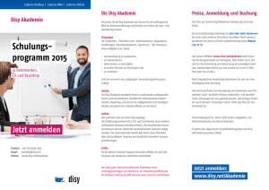 Schulungs- programm 2015 - Disy Informationssysteme GmbH