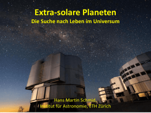 Extra-solare Planeten: die Suche nach Leben im