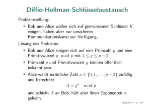 Diffie-Hellman Schlüsselaustausch