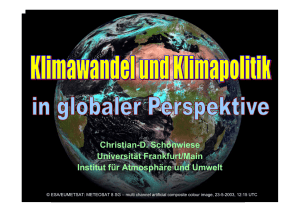 Klimawandel und Klimapolitik in globaler Perspektive.