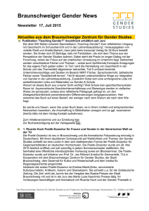 Braunschweiger Gender News - Technische Universität Braunschweig