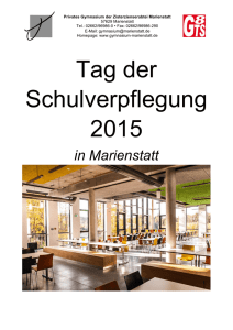 Tag der Schulverpflegung 2015 - Privates Gymnasium Marienstatt