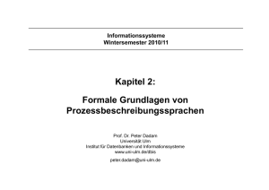 Kapitel 2: Formale Grundlagen von Prozessbeschreibungssprachen