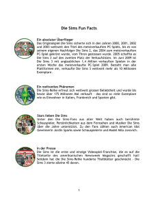 Interessante Fakten zur Spielreihe Die Sims (PDF