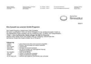 Verleihprogramm - Deutsches Filminstitut