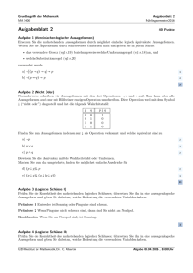 Aufgabenblatt 2 - Institut für Mathematik