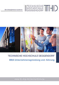 MBA Unternehmensgründung und -Führung