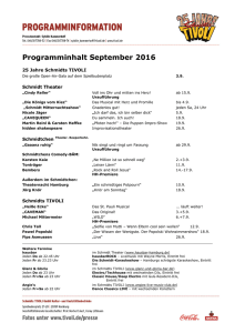 Schmidts TIVOLI Programm September 2016