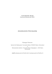 Angewandte Stochastik - Mathematisches Institut