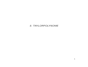8. TAYLORPOLYNOME