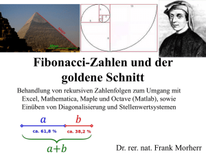 Die Fibonacci-Zahlen und der Goldene Schnitt (Vortrag Detmold)