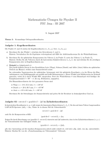 Mathematische¨Ubungen für Physiker II FSU Jena