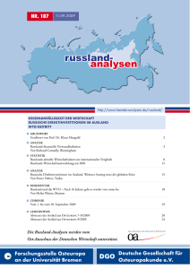 Russland-Analyse Nr. 187 - Länder