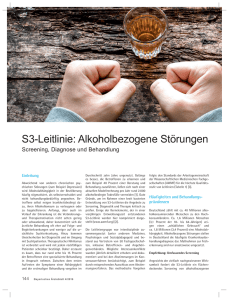 S3-Leitlinie: Alkoholbezogene Störungen