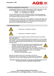 Relaisplatine - REP - AGS Automation Greifsysteme Schwope GmbH