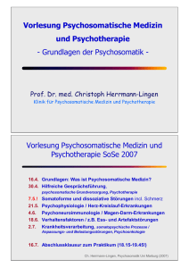 Grundlagen der Psychosomatik