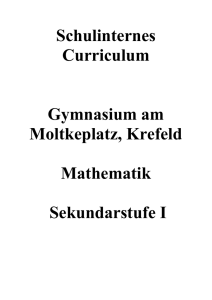 Schulinternes Curriculum - Gymnasium am Moltkeplatz