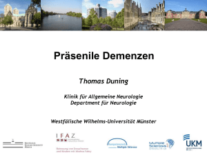 Präsenile Demenzen - Universität Münster