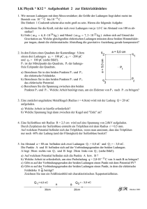 LK Physik * K12 * Aufgabenblatt 2 zur Elektrizitätslehre