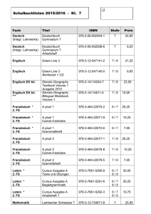 Schulbuchliste Klasse 7 Schuljahr 2015/16 - joomla.gym