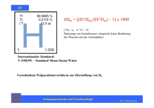 Isotopengeochemie: Wasserstoff und Kohlenstoff