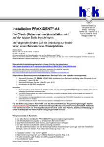 Installation PRAXIDENT®-A4