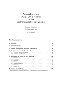 Anleitung AGETON`s Tables