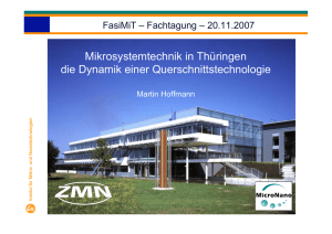 Mikrosystemtechnik in Thüringen die Dynamik einer