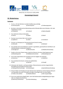 Stomatologie Deutsch 20. Wiederholung