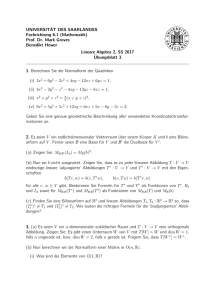 Blatt 3 - Fachrichtung Mathematik