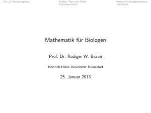 Mathematik für Biologen - Universität Düsseldorf