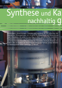 Synthese und Katalyse nachhaltig gestalten