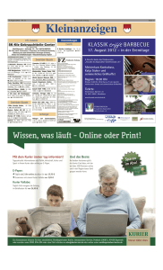 Kleinanzeigen - Fränkische Zeitung -E