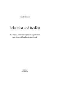Relativität und Realität
