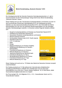 Michel Sonderkatalog „Deutsche Kolonien“ 2015 Die