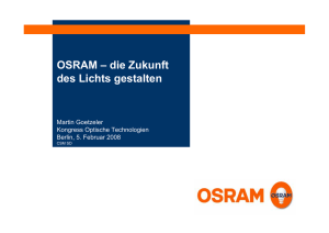 OSRAM – die Zukunft des Lichts gestalten