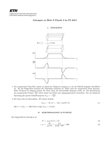 Lösungen zu Blatt 9 Physik 2 im FS 2012