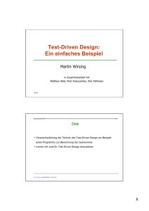 Test-Driven Design: Ein einfaches Beispiel