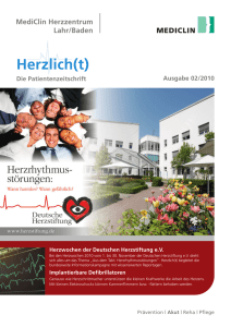 Herzlich(t) - MediClin Herzzentrum Lahr/Baden