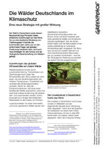 Die Wälder Deutschlands im Klimaschutz. Eine neue